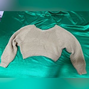 Fashion Nova ‘I Adore You Sweater’ Size S Tan